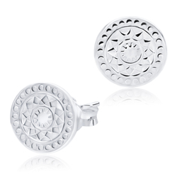 Mondalay Style Silver Stud Earring STS-3182